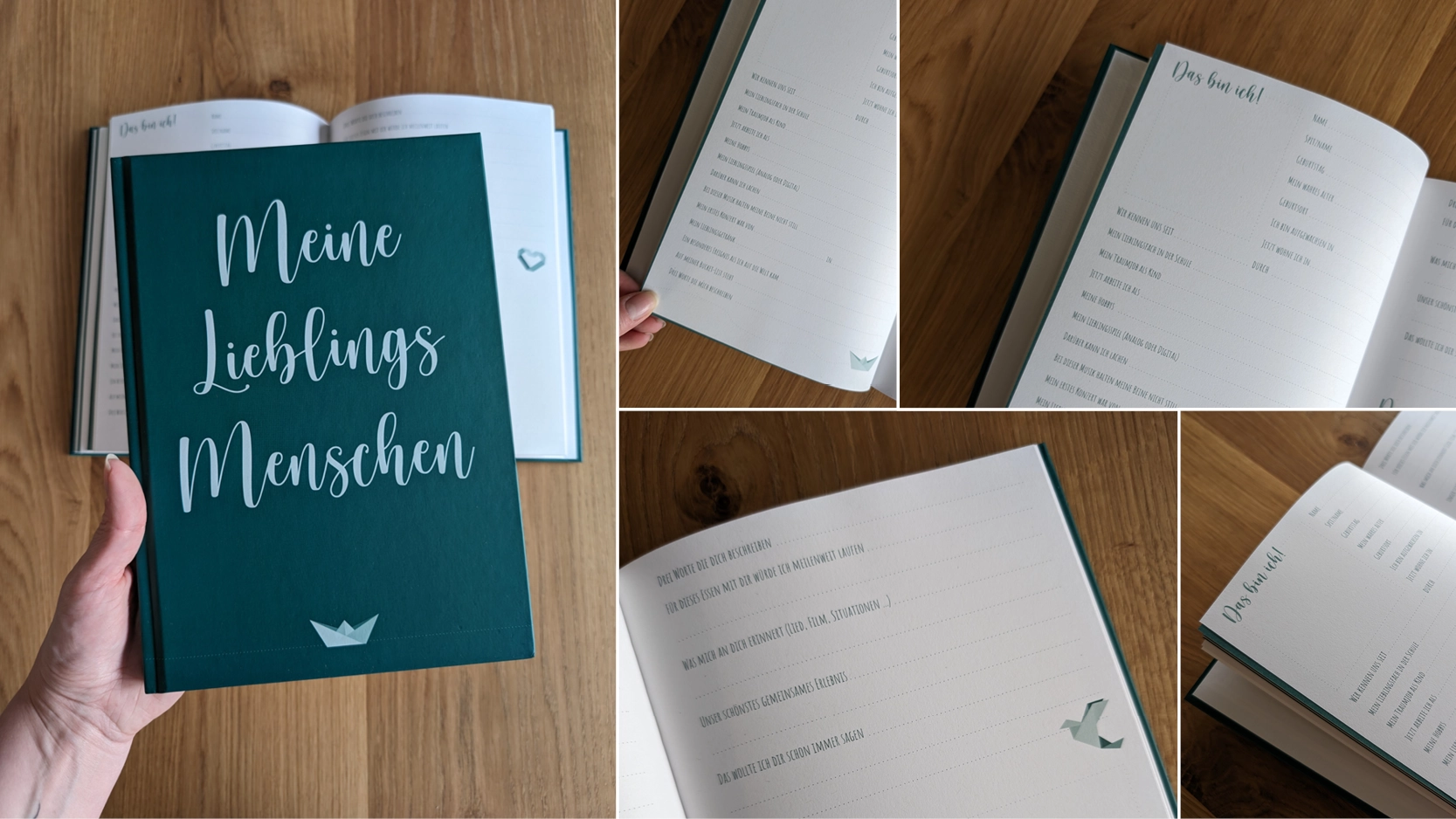 Für 40 Lieblingsmenschen dunklgrün/forest, Hardcover Buch