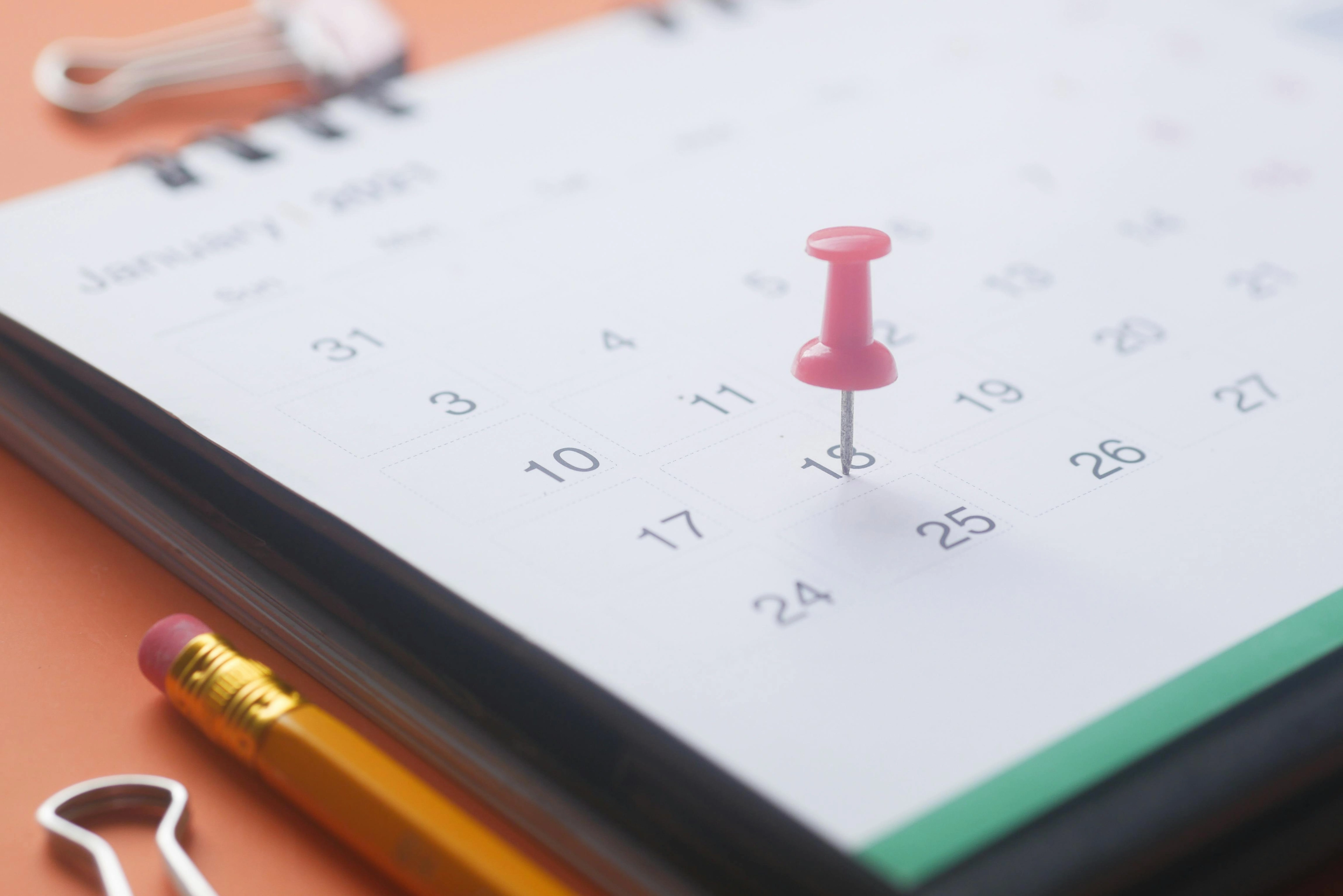 Kostenloses Stock Foto zu 2021, akademischer kalender, akademischer planer